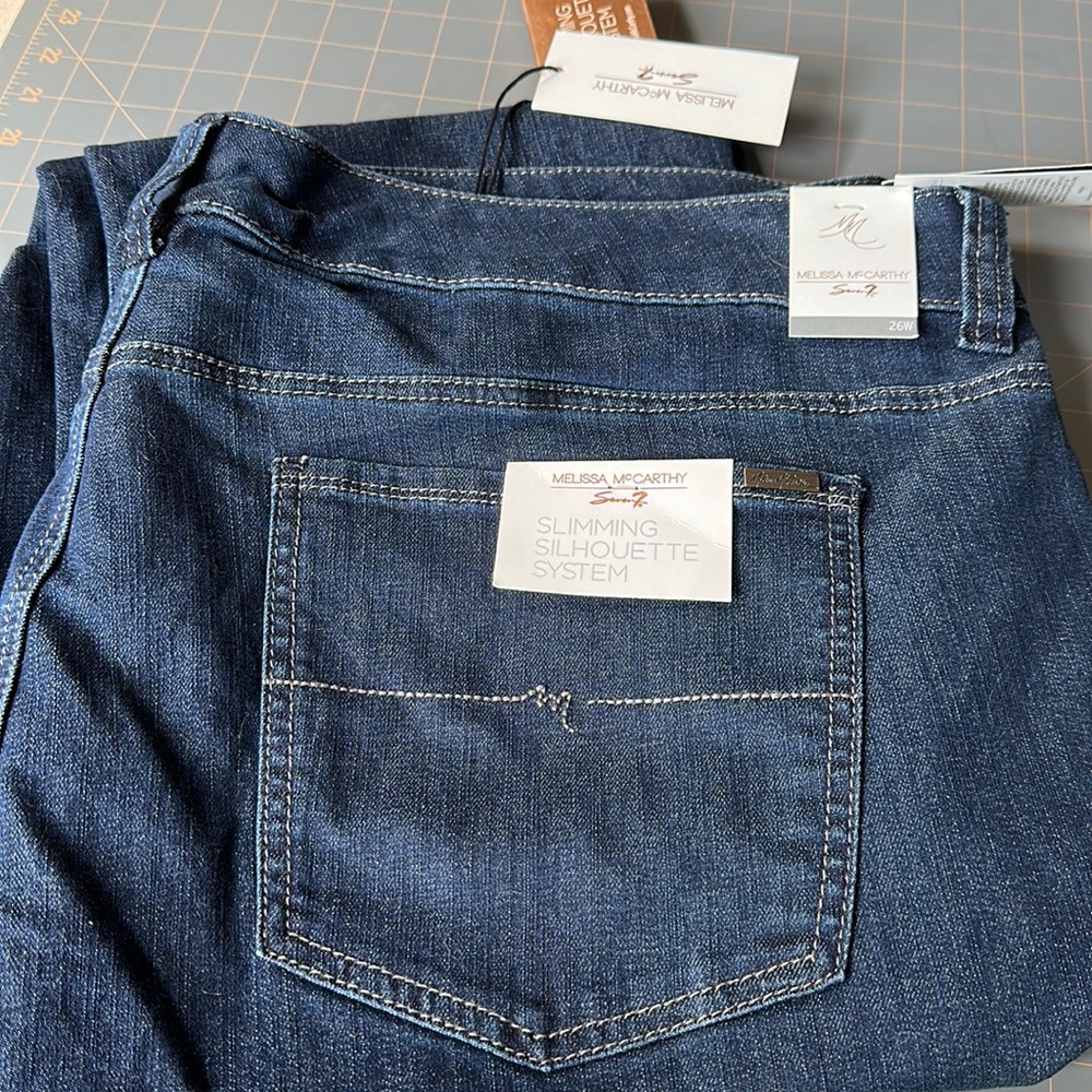 Melissa McCarthy/Seven 7 26W Boyfriend Stretch Denim